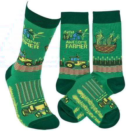 Awesome Farmer Socks - Cotton, Nylon, Spandex