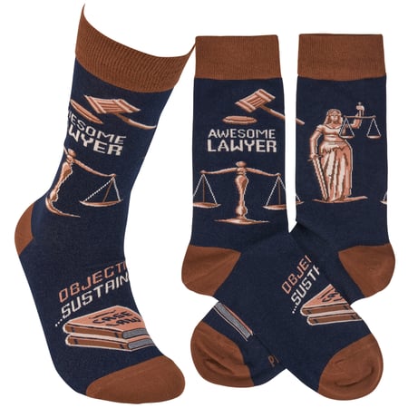 Awesome Lawyer Socks - Cotton, Nylon, Spandex