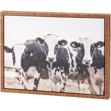 Cows Canvas Wall Art - Wood, Canvas
