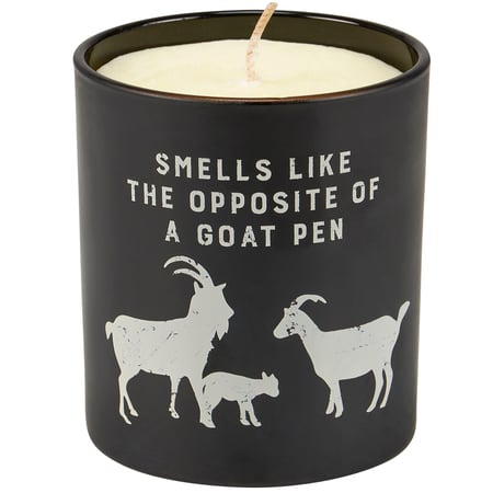 Goat Pen Candle - Soy Wax, Glass, Cotton