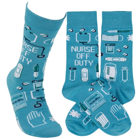 Nurse Off Duty Socks - Cotton, Nylon, Spandex