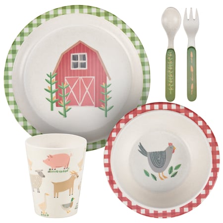 Little Farm Meal Set - Melamine, Bamboo Fiber