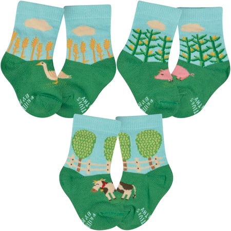 Little Farm Baby Sock Set - Cotton, Nylon, Spandex