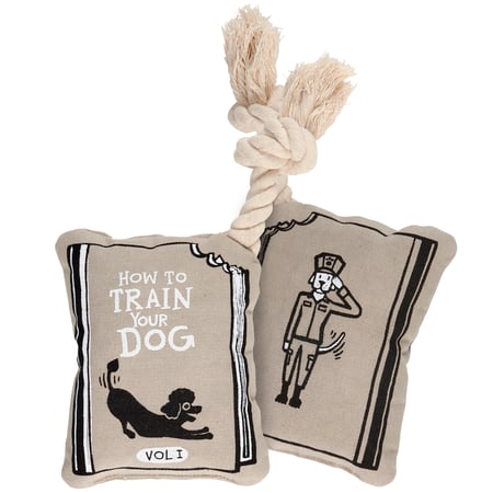 Book Dog Toy - Cotton, Rope