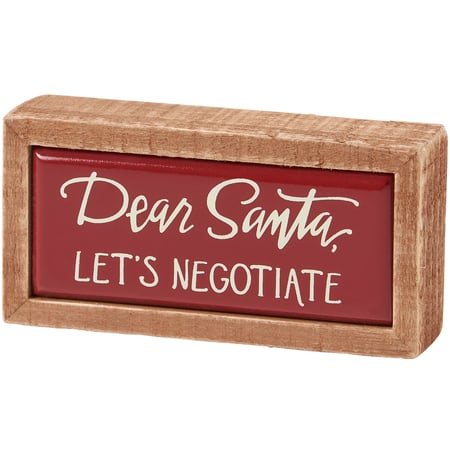 Dear Santa Box Sign Mini - Wood