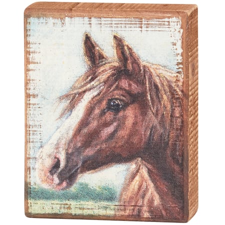 Horse Block Sign - Wood