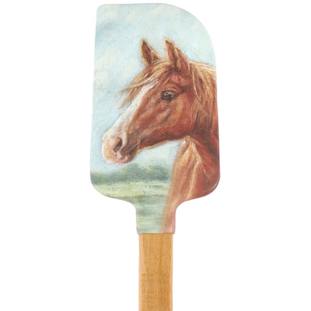 Horse Spatula - Silicone, Wood