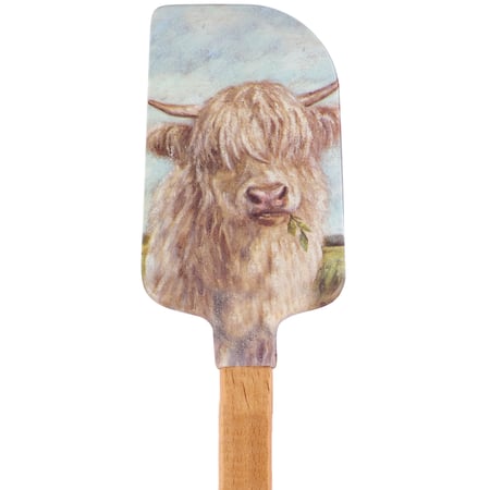 White Highland Spatula - Silicone, Wood