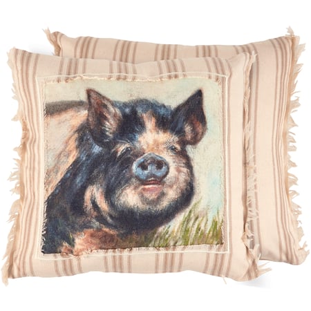 Kune Kune Pig Pillow - Cotton, Zipper