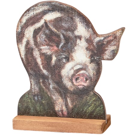 Kune Kune Pig Stand Up - Wood