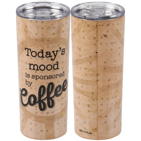 Today's Mood Coffee Tumbler - Stainless Steel, Plastic