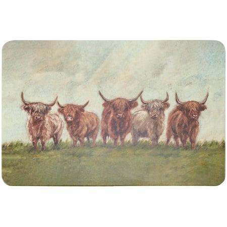 Highland Cows Trivet - Stone, Plastic