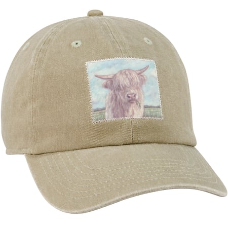White Highland Baseball Cap - Cotton, Metal