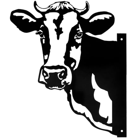 Outdoor Metal Cow Decor - Metal