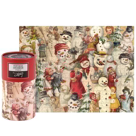 Vintage Snowmen Puzzle - Paper