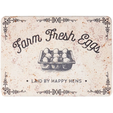 Farm Fresh Eggs Wall Decor - Metal