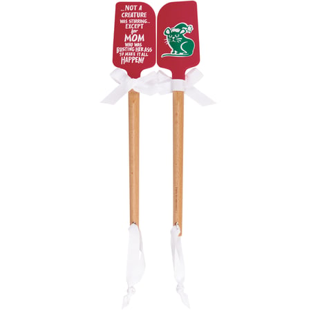 Except For Mom Spatula - Silicone, Wood