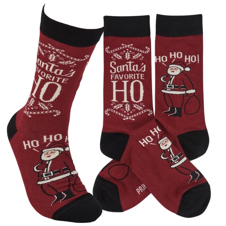 Santa's Favorite Socks - Cotton, Nylon, Spandex