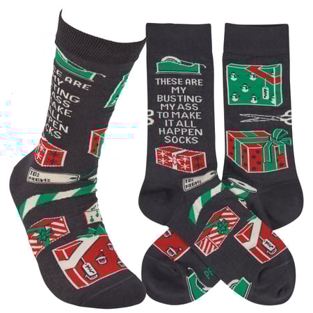 Make It All Happen Socks - Cotton, Nylon, Spandex