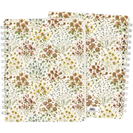 Fall Wildflower Spiral Notebook - Paper, Metal