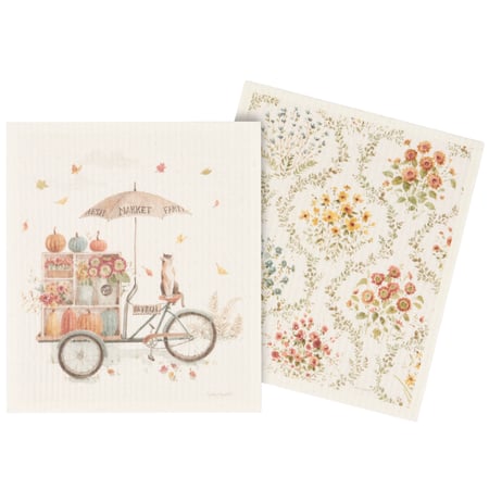 Fall Days Swedish Dishcloth Set - Cellulose, Cotton
