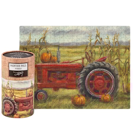 Fall Tractor Puzzle - Paper