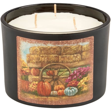 Fall Farm Candle - Soy Wax, Glass, Cotton