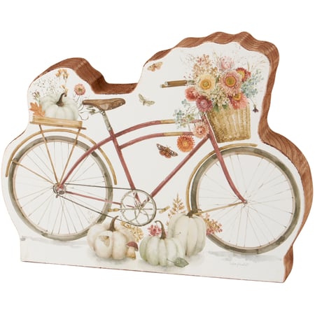 Fall Bike Chunky Sitter - Wood, Paper