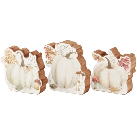 Pumpkin Chunky Sitter Set - Wood, Paper