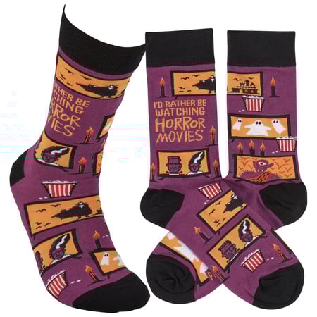 Horror Movies Socks - Cotton, Nylon, Spandex