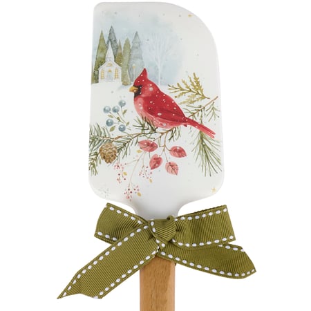 Winter Cardinal Spatula - Silicone, Wood