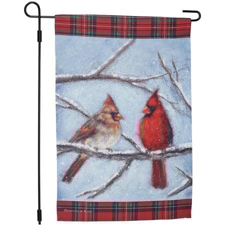 Cardinal Couple Garden Flag - Polyester