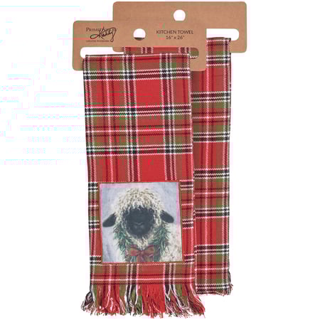 Christmas Sheep Kitchen Towel - Cotton