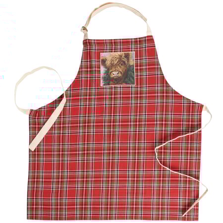 Christmas Highland Apron - Cotton, Metal