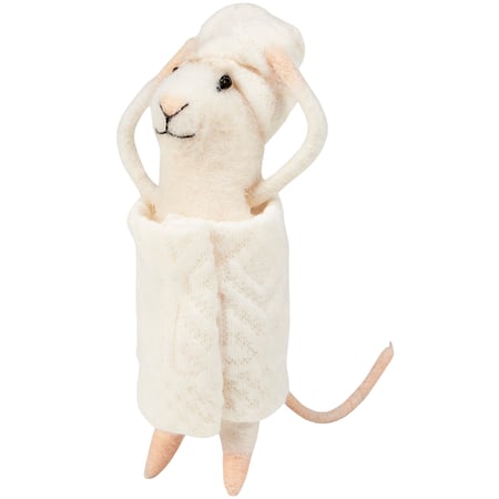 Bathtime Mouse Critter - Felt, Polyester, Plastic