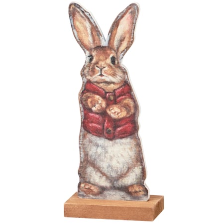 Winter Bunny Stand Up - Wood