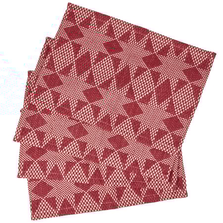 Red Stars Placemat Set - Cotton