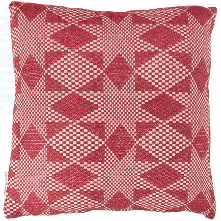 Red Double Star Pillow - Cotton, Zipper