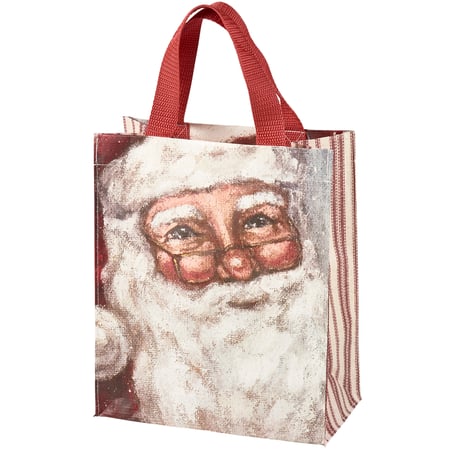 Merry Santa Daily Tote - Post-Consumer Material, Nylon