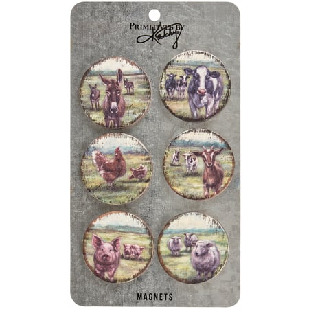 Farm Friends Magnet Set - Wood, Metal, Magnet