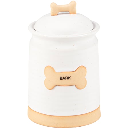 Bark Treat Jar - Stoneware