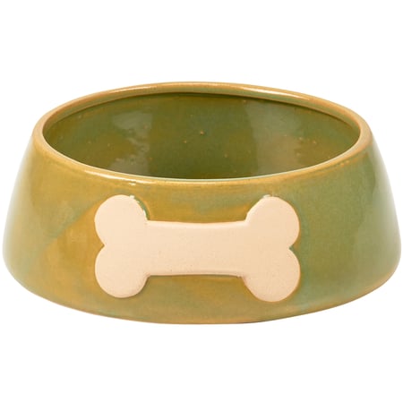 Large Bone Pet Bowl - Stoneware