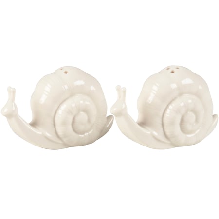 Snails Salt And Pepper Shakers - Stoneware, Plastic