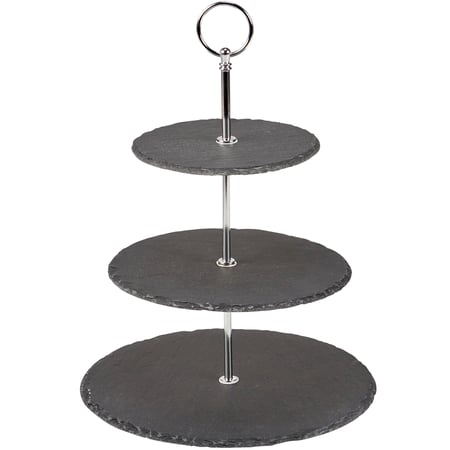 Slate Party Tower Tray - Slate, Metal