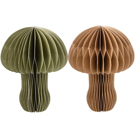 Paper Honeycomb  Mushroom Set - Paper, Magnet