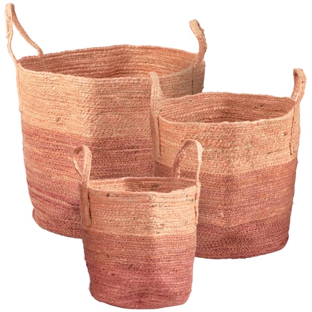 Braided Ombre Basket Set - Jute