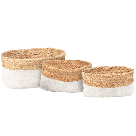 Braided  Basket Set - Jute, Cotton