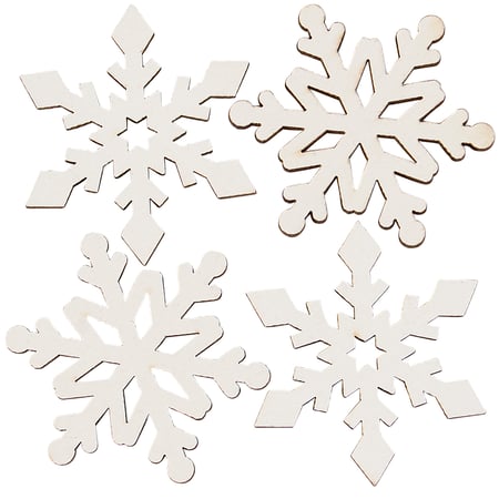Wooden Snowflake Set  - Wood