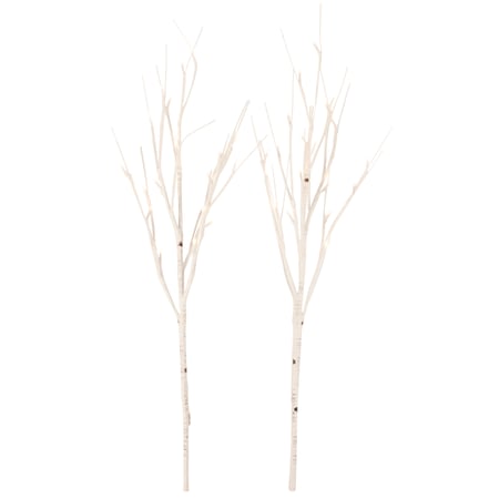 Double Birch Lighted Twig - Wire, Plastic, Cord, Lights