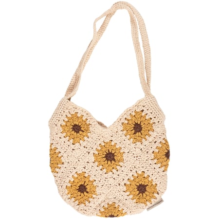 Crochet Sunflower Tote - Cotton